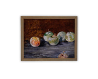 Vintage Framed Canvas Art // Framed Vintage Print // Vintage Fruit Painting // Still Life Kitchen Painting // Farmhouse print //#ST-638