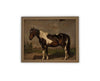 Vintage Framed Canvas Art // Framed Vintage Print // Vintage Painting // Vintage Horse Art// Farmhouse print //#A-192