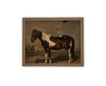 Vintage Framed Canvas Art // Framed Vintage Print // Vintage Painting // Vintage Horse Art// Farmhouse print //#A-192