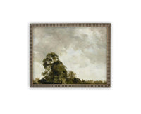 Vintage Framed Canvas Art // Framed Vintage Print // Vintage Painting // Vintage Green Moody Landscape // Farmhouse print //#LAN-272