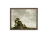 Vintage Framed Canvas Art // Framed Vintage Print // Vintage Painting // Vintage Green Moody Landscape // Farmhouse print //#LAN-272