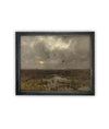 Vintage Framed Canvas Art // Framed Vintage Print // Vintage Painting // Moody Dark Landscape Wall Art // Farmhouse print //#LAN-269