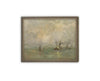 Vintage Framed Canvas Art // Framed Vintage Print // Vintage Framed Oil Painting // Coastal Beach Art // Beach House Print // #COAS-149