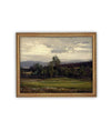 Vintage Framed Canvas Art // Framed Vintage Print // Vintage Painting // Vintage Green Moody Landscape // Farmhouse print //#LAN-267