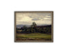 Vintage Framed Canvas Art // Framed Vintage Print // Vintage Painting // Vintage Green Moody Landscape // Farmhouse print //#LAN-267