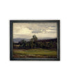 Vintage Framed Canvas Art // Framed Vintage Print // Vintage Painting // Vintage Green Moody Landscape // Farmhouse print //#LAN-267