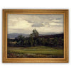 Vintage Framed Canvas Art // Framed Vintage Print // Vintage Painting // Vintage Green Moody Landscape // Farmhouse print //#LAN-267