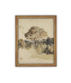 Vintage Framed Canvas Art // Framed Vintage Print // Vintage Painting // Muted Landscape Print // Farmhouse print //#LAN-273