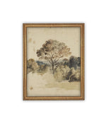 Vintage Framed Canvas Art // Framed Vintage Print // Vintage Painting // Muted Landscape Print // Farmhouse print //#LAN-273