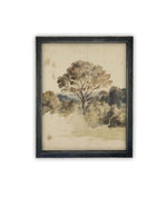Vintage Framed Canvas Art // Framed Vintage Print // Vintage Painting // Muted Landscape Print // Farmhouse print //#LAN-273