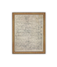 Vintage Framed Canvas Art // Framed Vintage Print // Vintage Painting // Neutral Minimalist Tapestry Art // Farmhouse print //#MSC-105