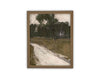 Vintage Framed Canvas Art // Framed Vintage Print // Vintage Painting // Vintage Green Moody Landscape // Farmhouse print //#LAN-274