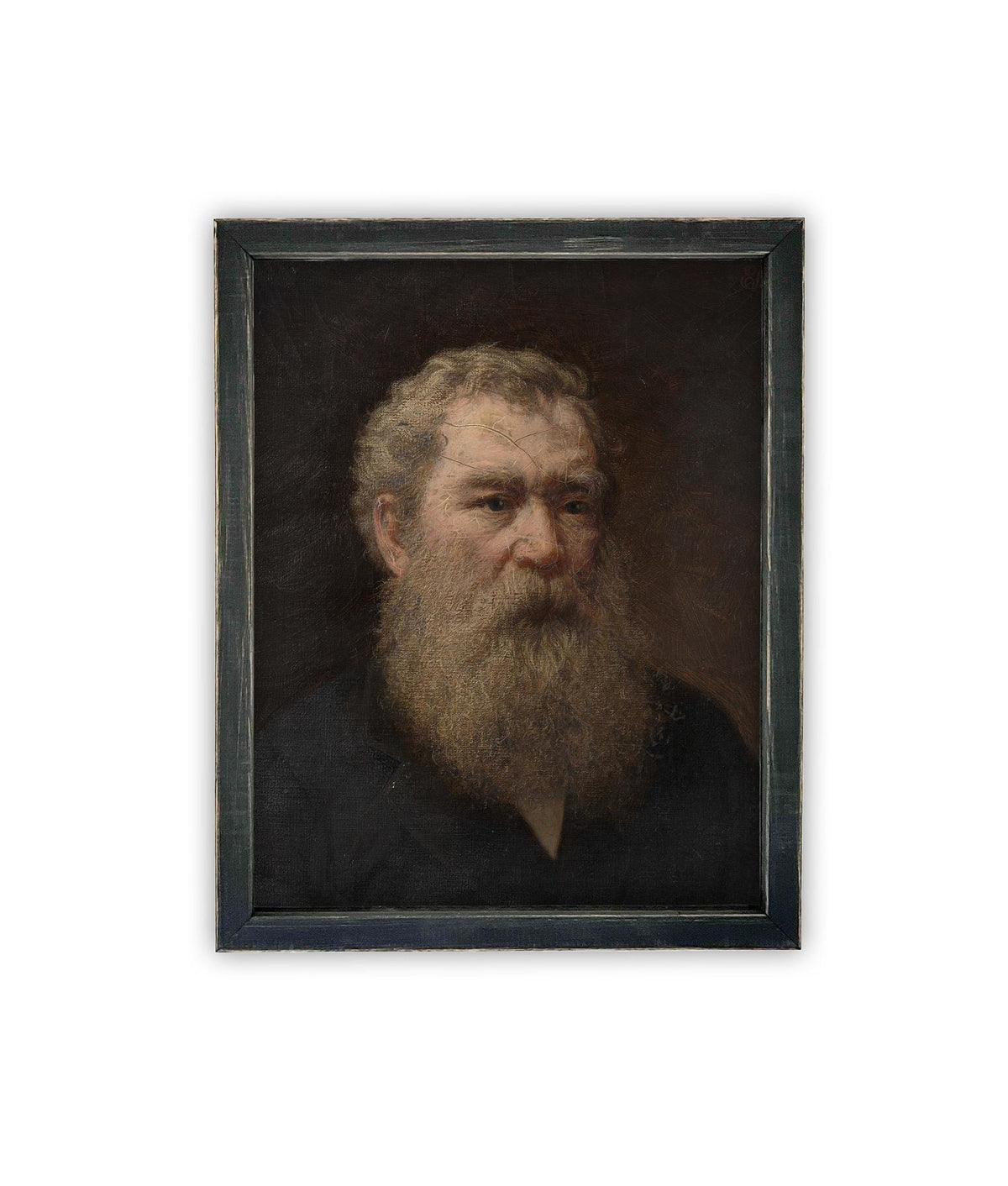 Vintage Framed Canvas Art // Framed Vintage Print // Vintage Painting // Vintage Portrait of a Man// Farmhouse print //#P-554