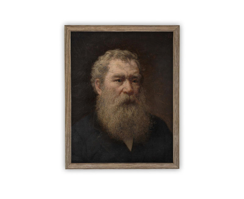 Vintage Framed Canvas Art // Framed Vintage Print // Vintage Painting // Vintage Portrait of a Man// Farmhouse print //#P-554