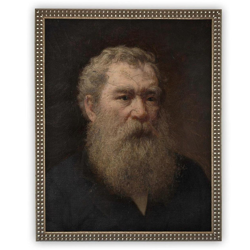 Vintage Framed Canvas Art // Framed Vintage Print // Vintage Painting // Vintage Portrait of a Man// Farmhouse print //#P-554