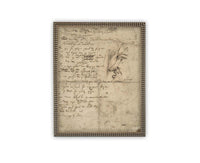 Vintage Framed Canvas Art // Framed Vintage Print // Vintage Painting // Neutral Minimalist Abstract Sketch Art //#MSC-107