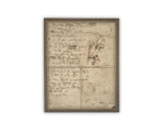 Vintage Framed Canvas Art // Framed Vintage Print // Vintage Painting // Neutral Minimalist Abstract Sketch Art //#MSC-107