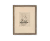 Vintage Framed Canvas Art // Framed Vintage Print // Vintage Painting // Vintage Boat Sketch // Farmhouse print //#COAS-150