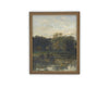 Vintage Framed Canvas Art // Framed Vintage Print Painting // Vintage Green Moody Landscape Set of 3 (sold individually) // #LAN-275
