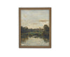 Vintage Framed Canvas Art // Framed Vintage Print Painting // Vintage Green Moody Landscape Set of 3 (sold individually) // #LAN-276