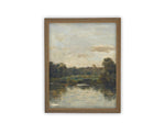 Vintage Framed Canvas Art // Framed Vintage Print Painting // Vintage Green Moody Landscape Set of 3 (sold individually) // #LAN-276