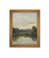 Vintage Framed Canvas Art // Framed Vintage Print Painting // Vintage Green Moody Landscape Set of 3 (sold individually) // #LAN-276