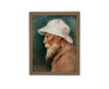 Vintage Framed Canvas Art // Framed Vintage Print // Vintage Painting // Vintage Portrait of a Man// Fisherman print //#P-553