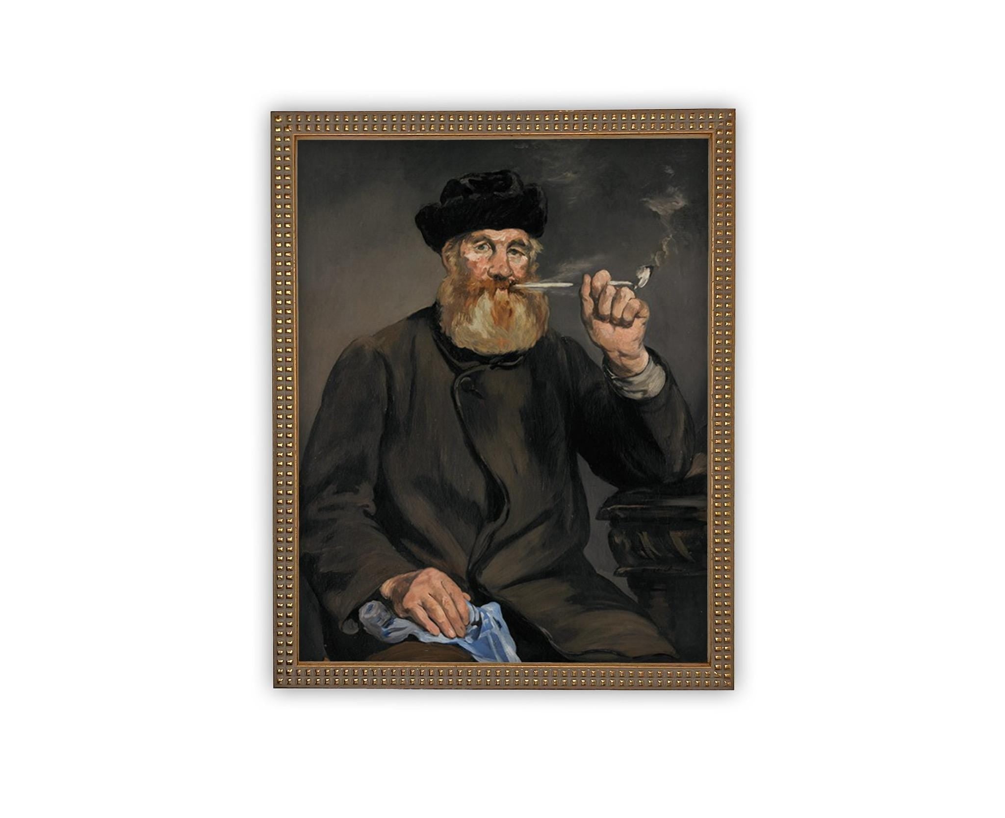 Vintage Framed Canvas Art // Framed Vintage Print // Vintage Painting // Vintage Portrait of a Man// Traditional print //#P-551
