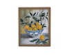 Vintage Framed Canvas Art // Framed Vintage Bowl of Oranges // Vintage Fruit // Still Life Kitchen Painting // Farmhouse print //#ST-637