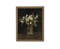 Vintage Framed Canvas Art // Framed Vintage Floral Print // Vintage Flowers Painting // Still Life Botanical Farmhouse print //#BOT-165
