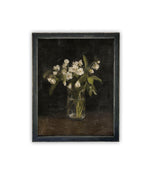 Vintage Framed Canvas Art // Framed Vintage Floral Print // Vintage Flowers Painting // Still Life Botanical Farmhouse print //#BOT-165
