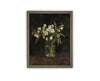 Vintage Framed Canvas Art // Framed Vintage Floral Print // Vintage Flowers Painting // Still Life Botanical Farmhouse print //#BOT-165