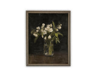 Vintage Framed Canvas Art // Framed Vintage Floral Print // Vintage Flowers Painting // Still Life Botanical Farmhouse print //#BOT-165