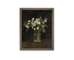 Vintage Framed Canvas Art // Framed Vintage Floral Print // Vintage Flowers Painting // Still Life Botanical Farmhouse print //#BOT-165