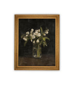 Vintage Framed Canvas Art // Framed Vintage Floral Print // Vintage Flowers Painting // Still Life Botanical Farmhouse print //#BOT-165