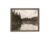 Vintage Framed Canvas Art // Framed Vintage Print // Vintage Painting // Cabin Lake House Landscape // Farmhouse print //#LAN-265