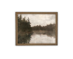 Vintage Framed Canvas Art // Framed Vintage Print // Vintage Painting // Cabin Lake House Landscape // Farmhouse print //#LAN-265