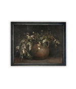Vintage Framed Canvas Art // Framed Vintage Floral Print // Vintage Greens Painting // Still Life Botanical Farmhouse print //#BOT-164