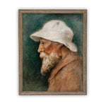 Vintage Framed Canvas Art // Framed Vintage Print // Vintage Painting // Vintage Portrait of a Man// Fisherman print //#P-553