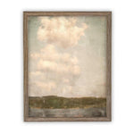 Vintage Framed Canvas Art // Framed Vintage Print // Vintage Painting // Muted Landscape Print // Farmhouse print //#LAN-266