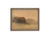 Vintage Framed Canvas Art // Framed Vintage Print // Vintage Oil Painting // Vintage Landscape Barn Art // Modern Farmhouse Art //#ARC-127