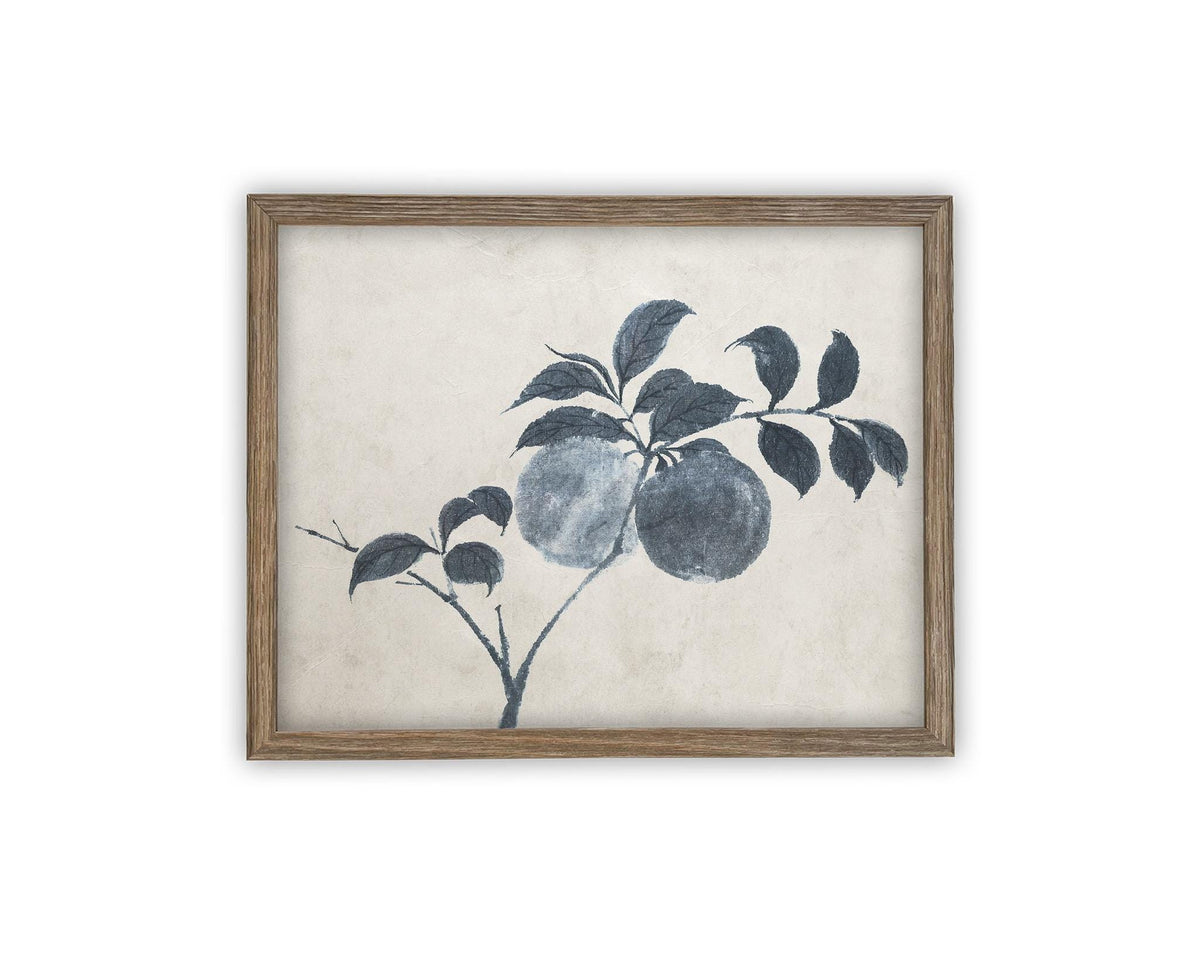 Vintage Framed Canvas Art // Framed Vintage Floral Print // Vintage Apple Branch Painting // Still Life Botanical Cottage print //#BOT-163