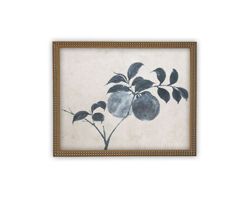 Vintage Framed Canvas Art // Framed Vintage Floral Print // Vintage Apple Branch Painting // Still Life Botanical Cottage print //#BOT-163