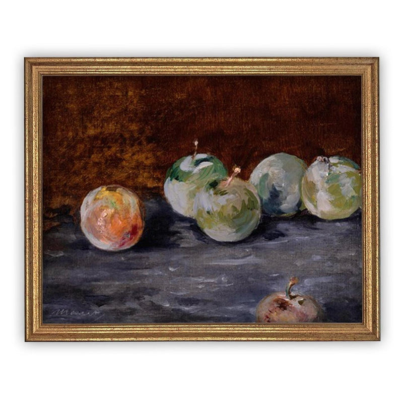 Vintage Framed Canvas Art // Framed Vintage Print // Vintage Fruit Painting // Still Life Kitchen Painting // Farmhouse print //#ST-638