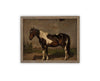 Vintage Framed Canvas Art // Framed Vintage Print // Vintage Painting // Vintage Horse Art// Farmhouse print //#A-192