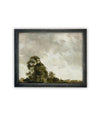 Vintage Framed Canvas Art // Framed Vintage Print // Vintage Painting // Vintage Green Moody Landscape // Farmhouse print //#LAN-272
