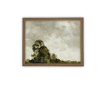 Vintage Framed Canvas Art // Framed Vintage Print // Vintage Painting // Vintage Green Moody Landscape // Farmhouse print //#LAN-272