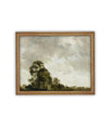 Vintage Framed Canvas Art // Framed Vintage Print // Vintage Painting // Vintage Green Moody Landscape // Farmhouse print //#LAN-272