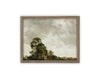 Vintage Framed Canvas Art // Framed Vintage Print // Vintage Painting // Vintage Green Moody Landscape // Farmhouse print //#LAN-272