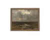 Vintage Framed Canvas Art // Framed Vintage Print // Vintage Painting // Moody Dark Landscape Wall Art // Farmhouse print //#LAN-269